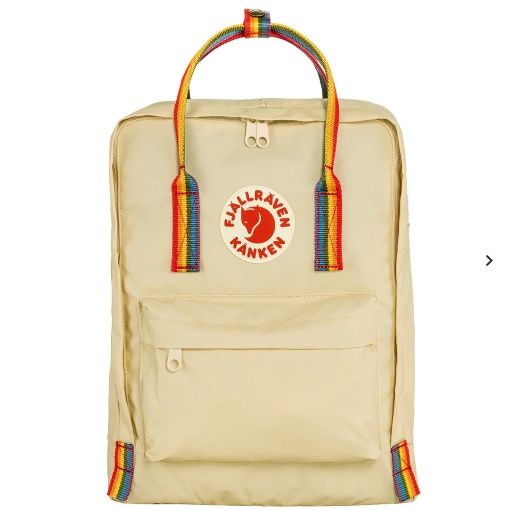 NWT Fjallraven Kanken Rainbow Backpack in Light Oak